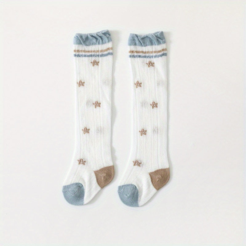 Baby Summer Long Tube Mesh Socks - Mosquito Repellent Knee Length Cartoon Socks
