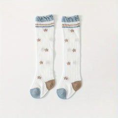 Baby Summer Long Tube Mesh Socks - Mosquito Repellent Knee Length Cartoon Socks