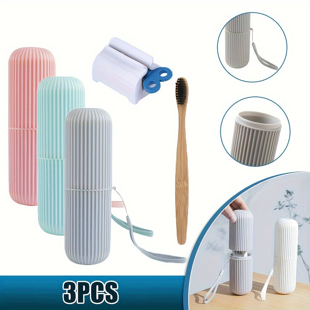 Portable Toothbrush Holder Box Set for Travel and Camping