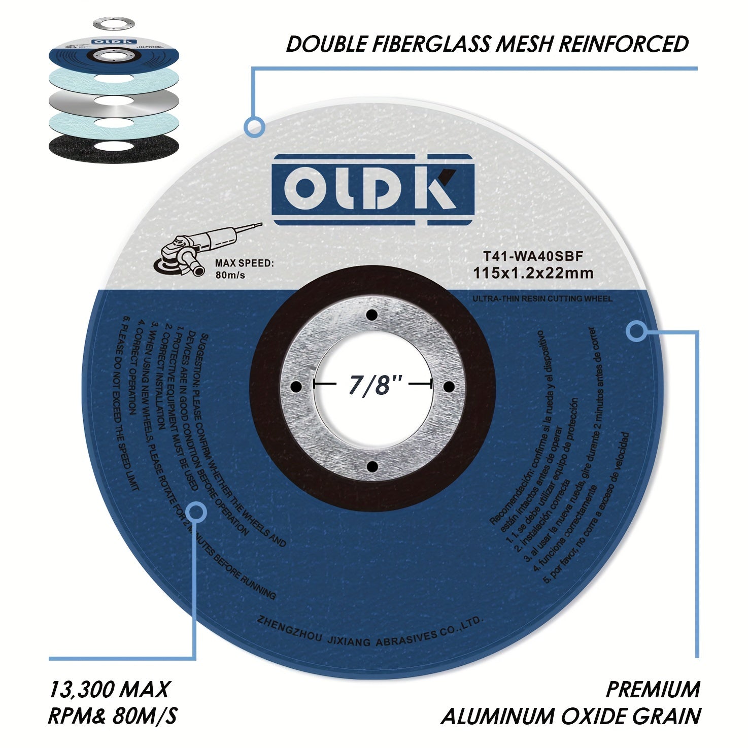 Cut Off Wheels 4 1 2 x3 64''x7 8'' Thin Metal Stainless Steel Cutting Disc