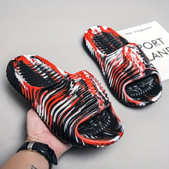 Men's Colorblock Non Slip Slides Lightweight Open Toe Quick Dry Slippers