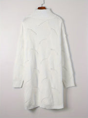 Solid Turtleneck Sweater Dress