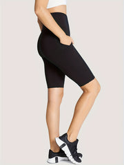 High Waist Yoga Biker Shorts With Pocket Running Fitness Shorts