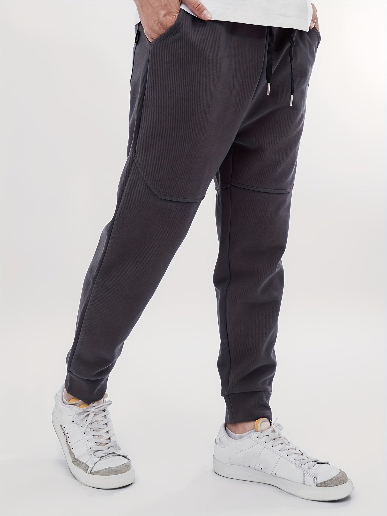 Men's Cotton Blend Solid Casual Tapered Cropped Pants