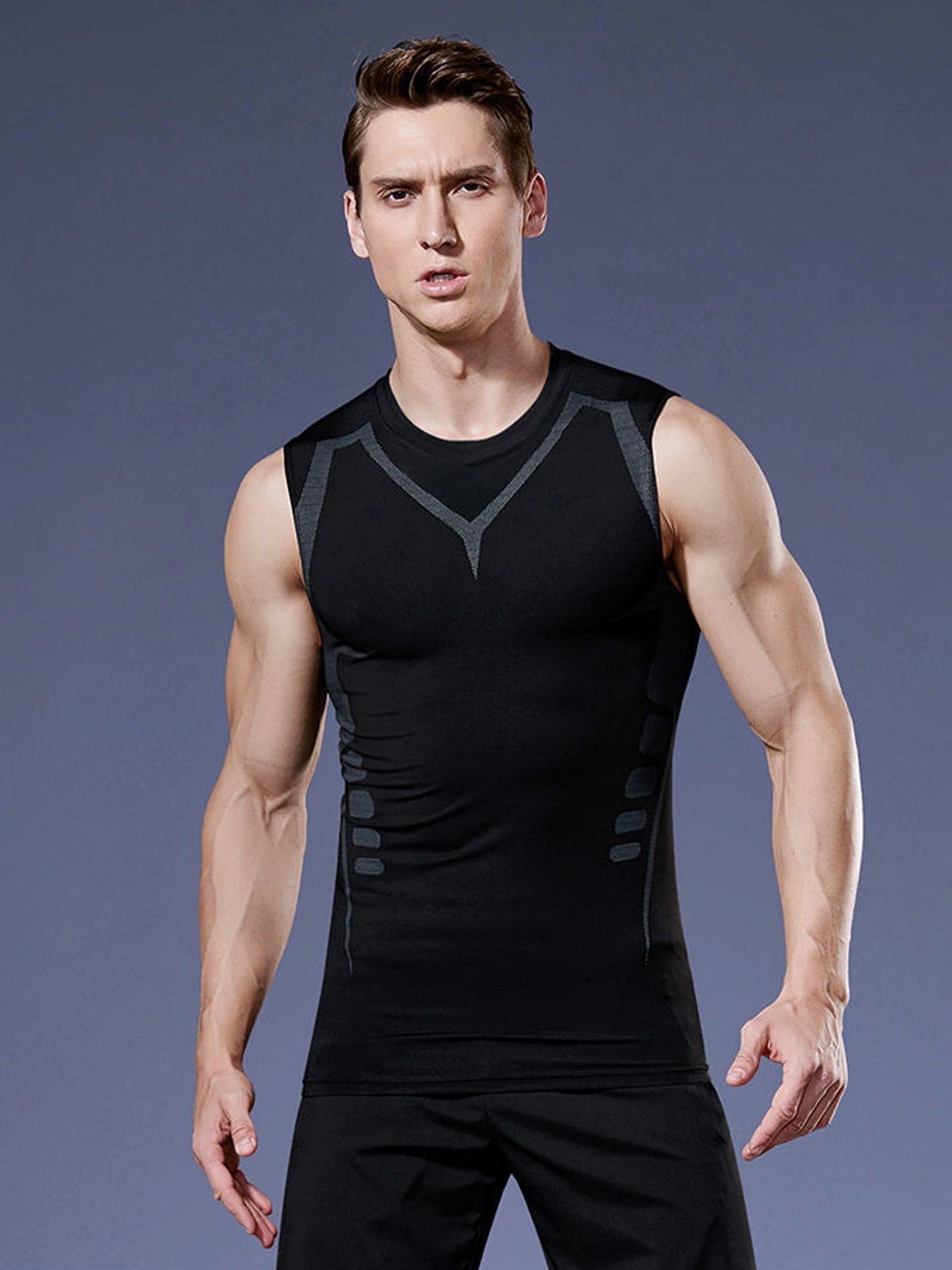 Men's Quick Dry Sleeveless Fitness Top for Running and Training
