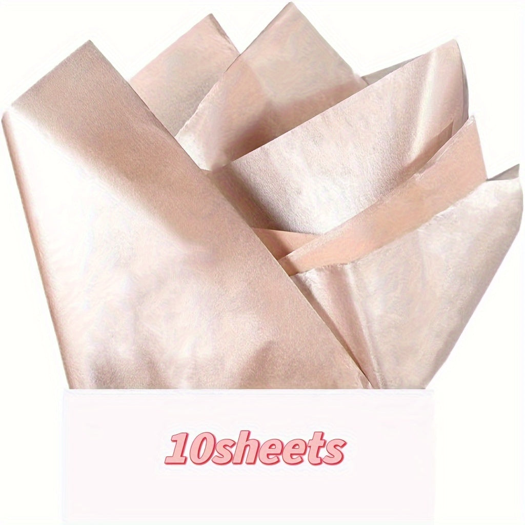 10 Sheets Metallic Tissue Gift Wrap Paper Bulk Recyclable Accessory
