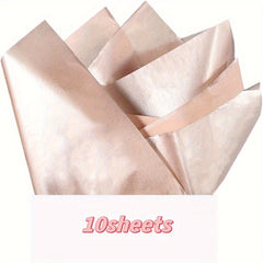 10 Sheets Metallic Tissue Gift Wrap Paper Bulk Recyclable Accessory