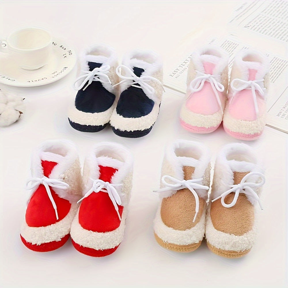 JIAGEYA Baby Girls' Soft Warm Plus Fleece Boots