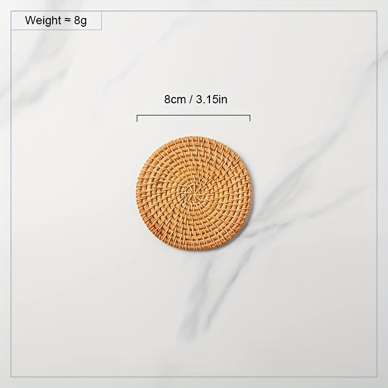Vietnamese Autumn Vine Rattan Coasters for Home Kitchen Decor