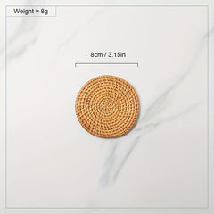 Vietnamese Autumn Vine Rattan Coasters for Home Kitchen Decor