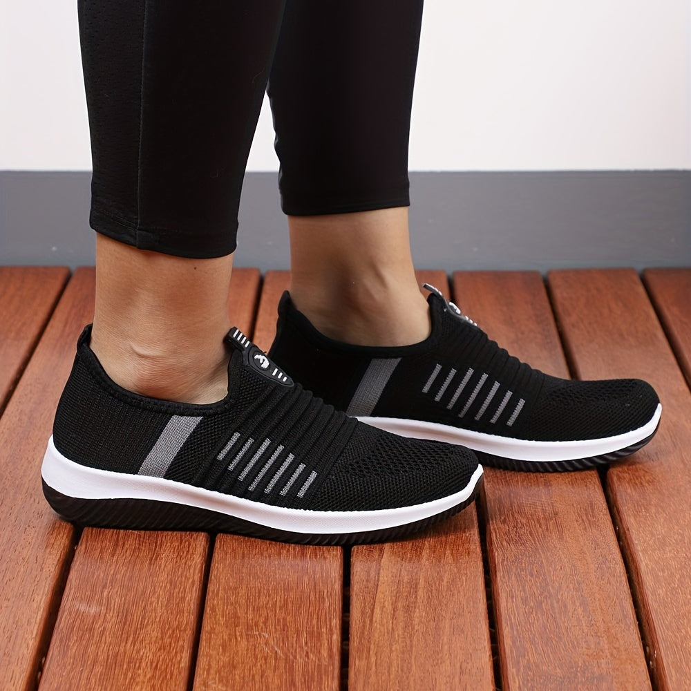 Women's Knit Sock Sneakers Low Top Slip-On Athletic Gym Shoes