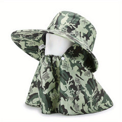 Sun Protection Fishing Hat with Neck Flap and Face Cover
