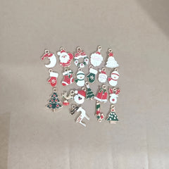 20pcs Christmas Tree Charms Bulk Candy Cane Charms For Jewelry Making