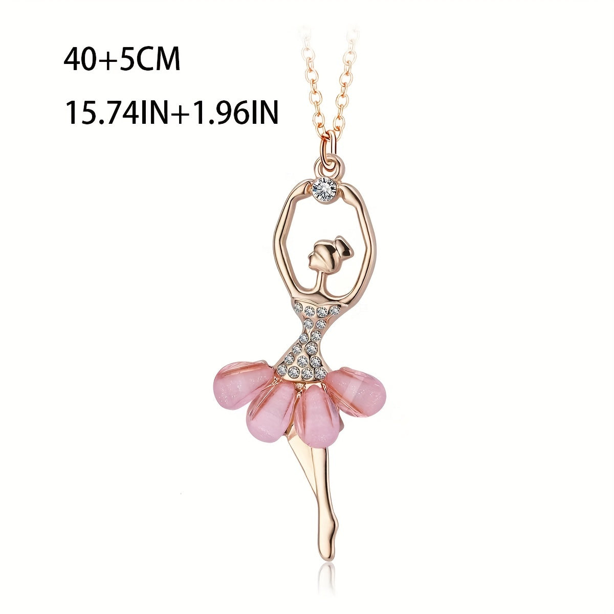 Pink Skirt Ballet Girls Necklace Pendant Birthday Gift For Girls