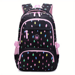 Colorful Leaves Printed Kids Backpack for Primary School Students