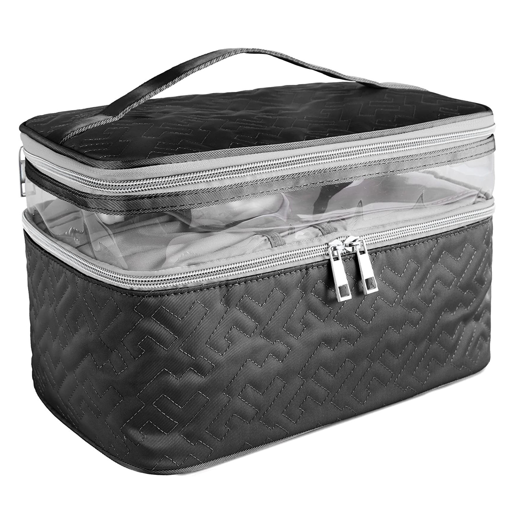 Portable Travel Toiletry Bag Large Double Layer Travel Storage Bag Cosmetic Bag