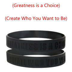 4pcs Inspirational Quote Silicone Bracelet