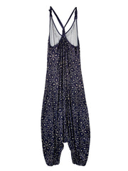 Print V Neck Harem Jumpsuit Spaghetti Strap Summer Clothing