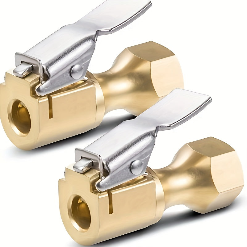 Copper Tire Inflation Clip Auto Barometer Pump Nozzle Tire Pressure Gauge