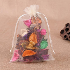 100pcs Organza Bag 9.8 Inches Mesh Drawstring Gift Bag Jewelry Bag