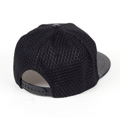 Men's Grid Baseball Cap Mesh Snapback Adjustable Hat