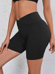 Ribbed High Waist Compression Shorts for Women