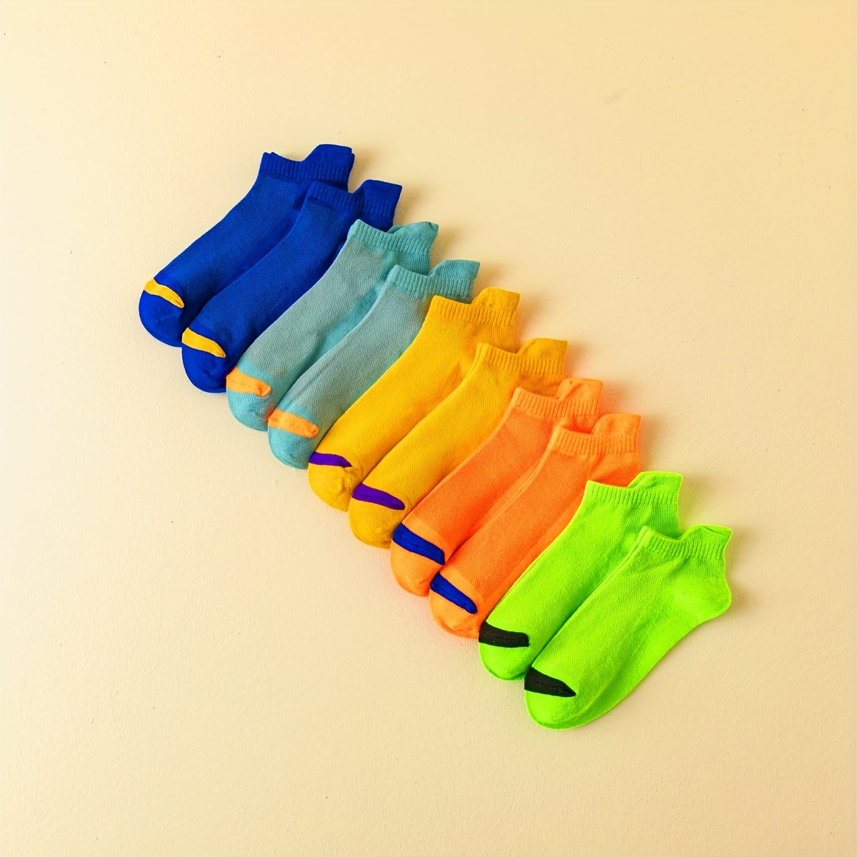 10 Pairs Solid Ankle Socks Women's Low Cut Casual Stockings