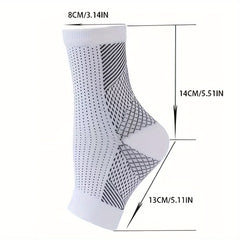 3 Pairs Toeless Compression Socks Ankle Sleeves Plantar Fasciitis
