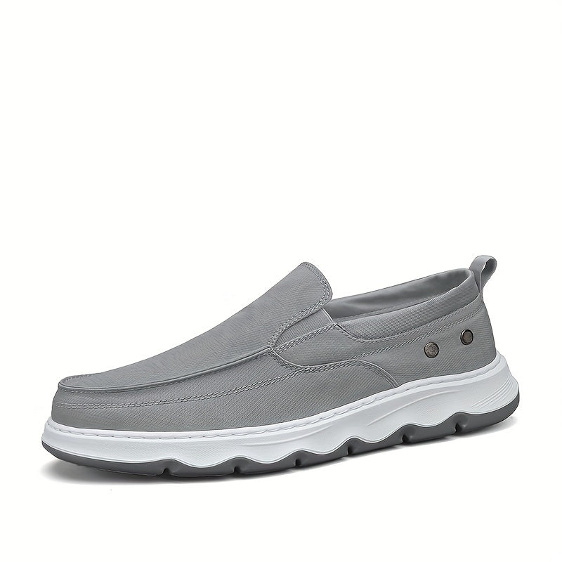 Men's Canvas Slip On Loafers Outdoor Walking Shoes