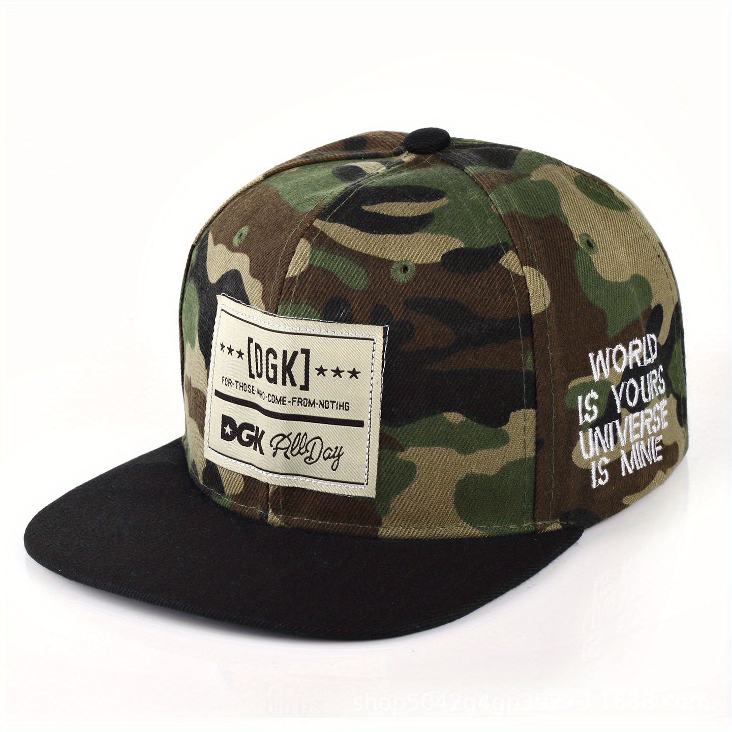 Hip Hop Baseball Cap Embroidered Flat Brim Sun Hat