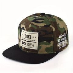 Hip Hop Baseball Cap Embroidered Flat Brim Sun Hat