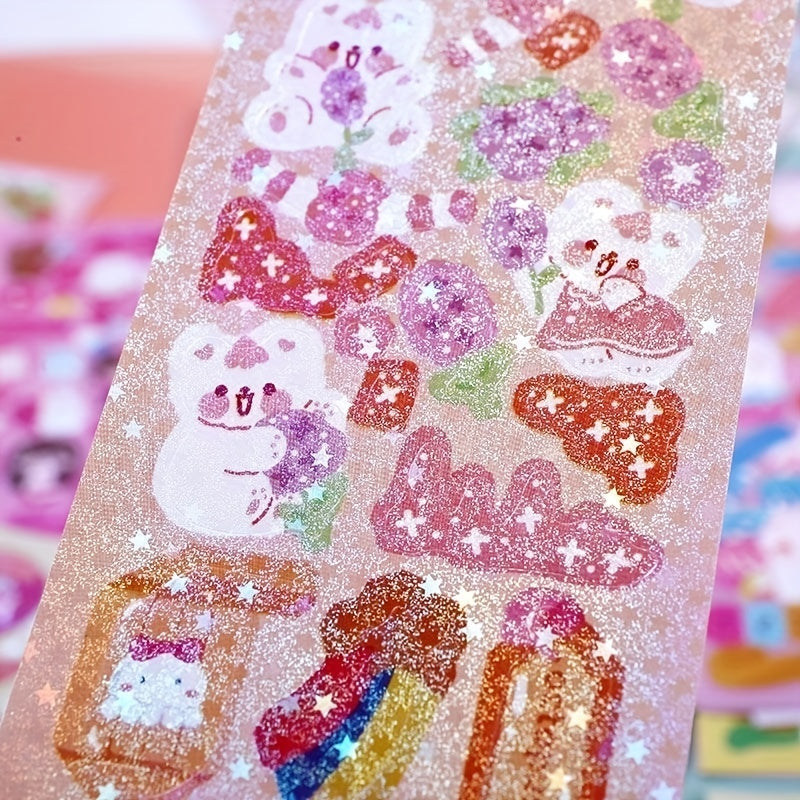 100pcs Cartoon Stickers DIY Hearts No Repeat Cute Sticker Pack
