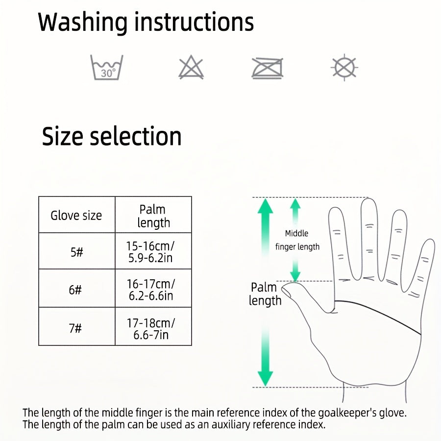 1pair Goalkeeper Gloves Latex Sticky Non slip Gloves Goalkeeper Football Gloves