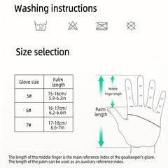 1pair Goalkeeper Gloves Latex Sticky Non slip Gloves Goalkeeper Football Gloves