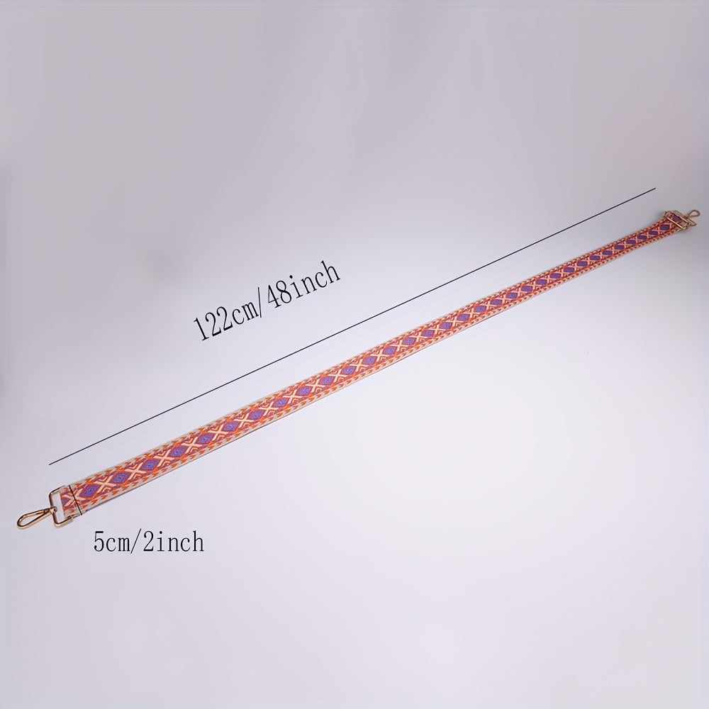 Embroidery Adjustable Purse Strap Wide Canavas Handbag Belt