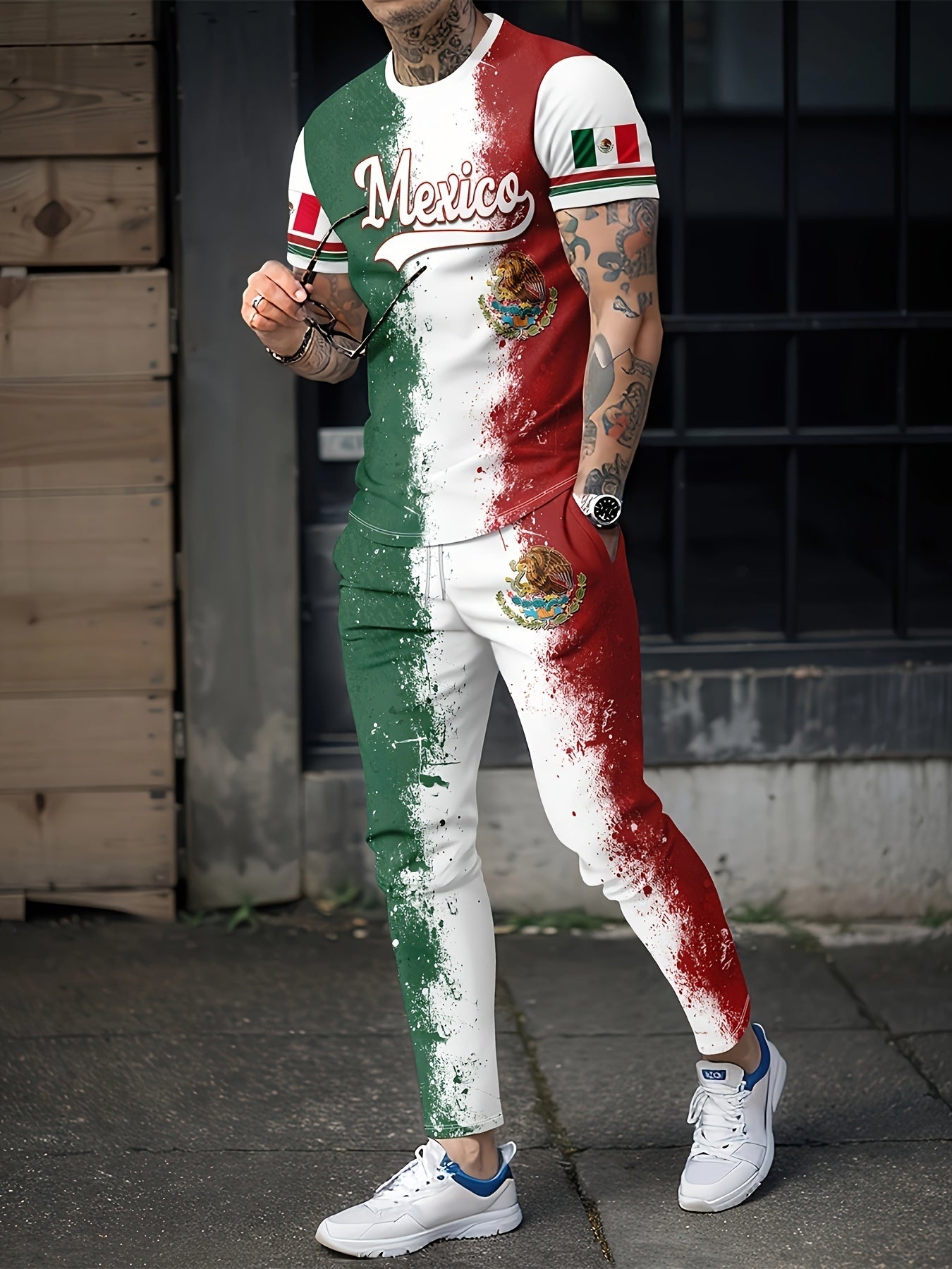 Men's Casual Loose T-Shirt & Sweatpants Set for Summer