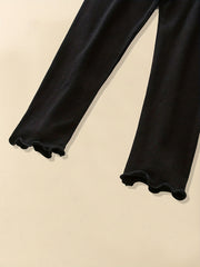Kid Girls 4 Piece Bow Knot Front High Elastic Waist Leggings Pants