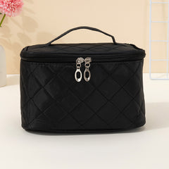 Travel Cosmetic Bag With Handle And Zipper Makeup Organizer Case