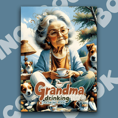 Whimsical Grandma & Dog Adult Coloring Book - Perfect Christmas Gift