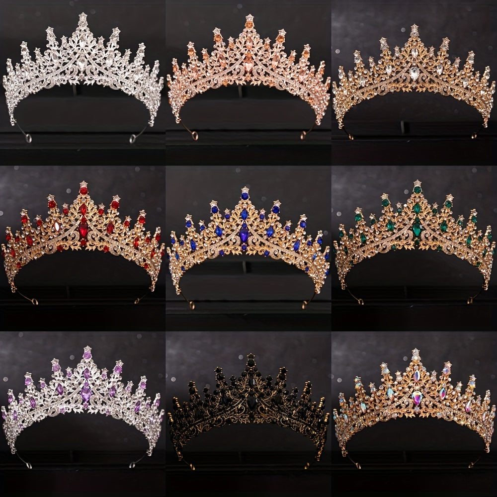 Rhinestone Queen Crown Headband for Prom Birthday