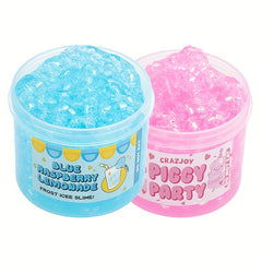 Crystal Slime Pink Kit Glitter Beads DIY Slime Set for Kids