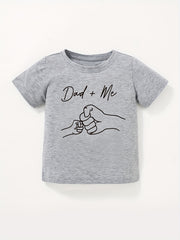 Toddler Baby Boys Short Sleeve Tee Top Dad Me T Shirt Father's Dress