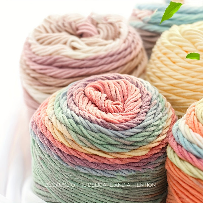 5 Strand Rainbow Yarn for Knitting & Crocheting DIY Projects