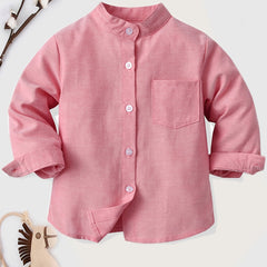 Boys Collarless Button Up Shirts