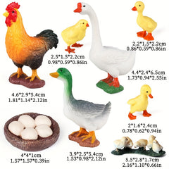 8pcs Realistic Farm Animal Figurines for DIY Landscape & Home Decor