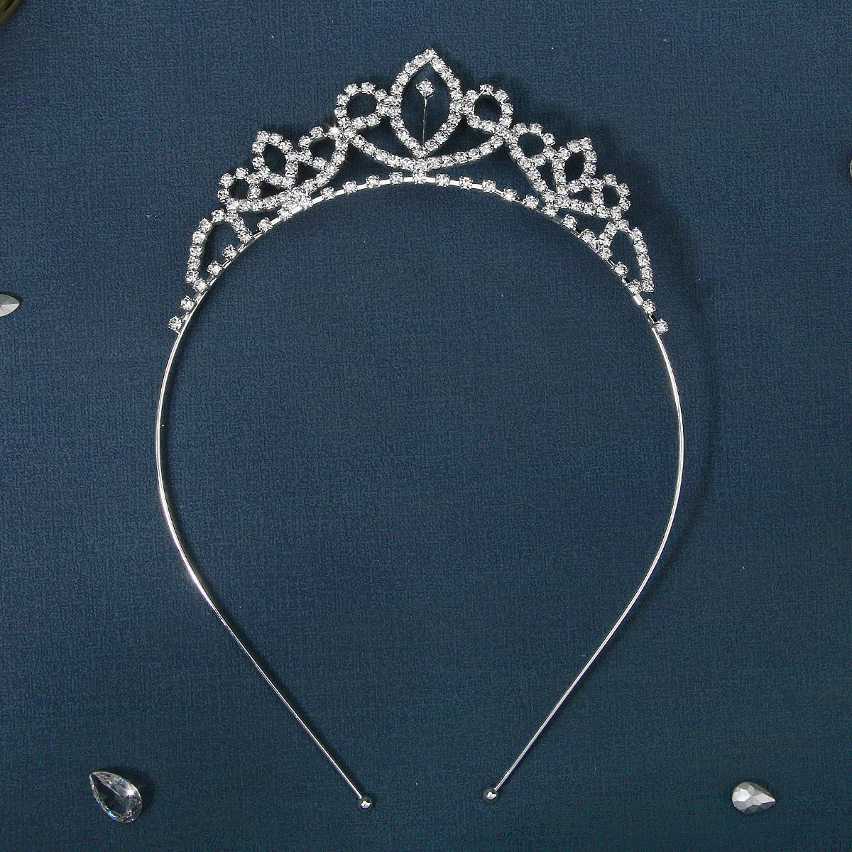 Thin Rhinestone Crown Hairband Headband Princess Tiara Wedding