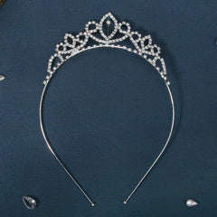 Thin Rhinestone Crown Hairband Headband Princess Tiara Wedding