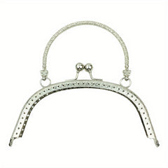 Metal Handheld Frame Coin Bag Kiss Clasp Purse Frame 16 6 5 Inch