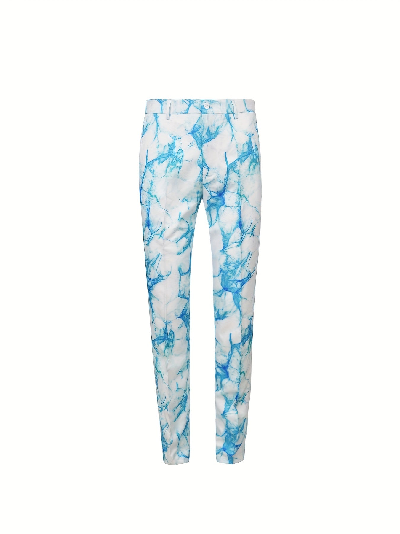 Mens Allover Print Dress Pants Slim Fit Business Banquet Dinner