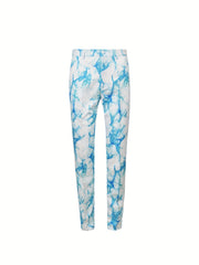 Mens Allover Print Dress Pants Slim Fit Business Banquet Dinner
